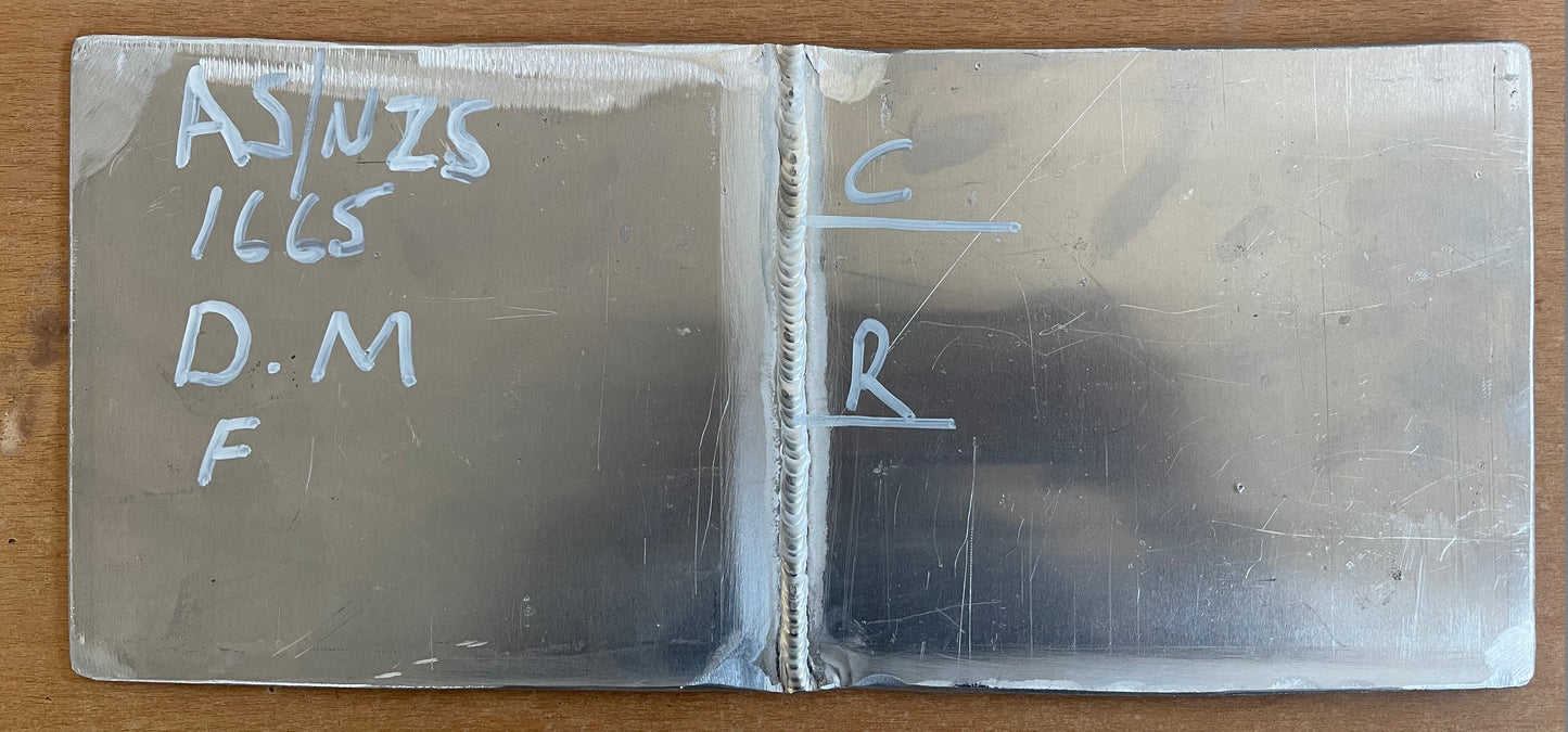 AS/NZS ISO 1665:2004 Aluminium Welding Test